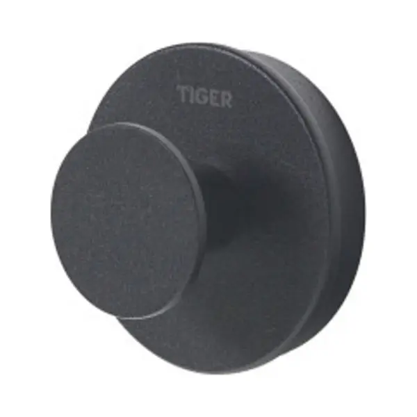 Tiger Urban Haken Groß, Handtuchhaken Zum Schrauben, Farbe, Schwarz, Mit Austauschbaren Dekor-Ringen Zur Individuellen Gestaltung, 1317130746, 5x5 thumbnail