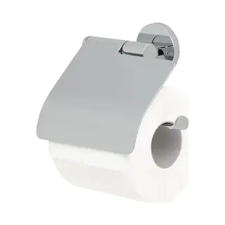 Tiger Noon - Wc Rolhouder Met Klep - Toiletrolhouder - Zonder Boren - Boren Of Lijmen - Chroom