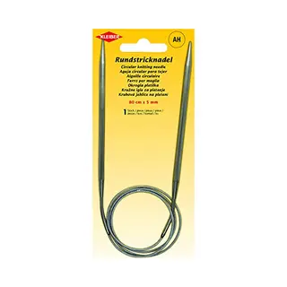 Kleiber + Co. GmbH Circular Knitting Needle, Metal, Gray, 80 Cm X 5 Mm