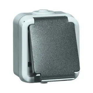 Peha 00306111 wandcontactdoos Zwart, Grijs