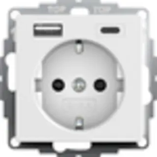 Gira 245927 Steckdose 2 x Usb + Cee 7/3 Weiß
