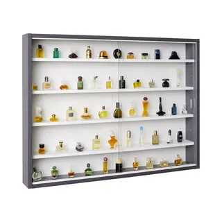 Interlink Sas Vitrine Collecty | 80 X 9, 5 X 60 Cm | Spaanplaathout | Kleuren, Grijs En Wit