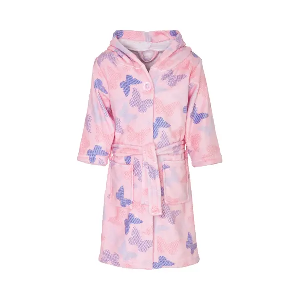 Playshoes Unisex Kinder Fleece-Bademantel Morgenmantel, Schmetterlinge, 146/152 thumbnail