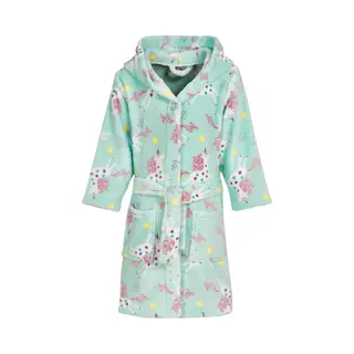 Playshoes Unisex Kinder Fleece-Bademantel Morgenmantel, Einhorn, 158/164