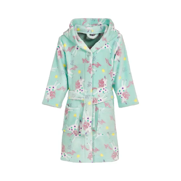 Playshoes Badjas 'Einhorn' Mintgroen / Lila / Pink / Wit thumbnail