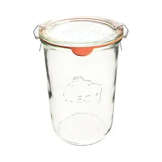 Weck Stort Glas Met Deksel (750ml) 3/4L 6 Stuks Met Glasdeksel Zonder Ring En Inmaakklemmen