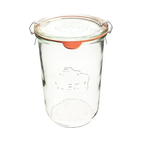 Weck Stort Glas Met Deksel (750ml) 3/4L 6 Stuks Met Glasdeksel Zonder Ring En Inmaakklemmen thumbnail
