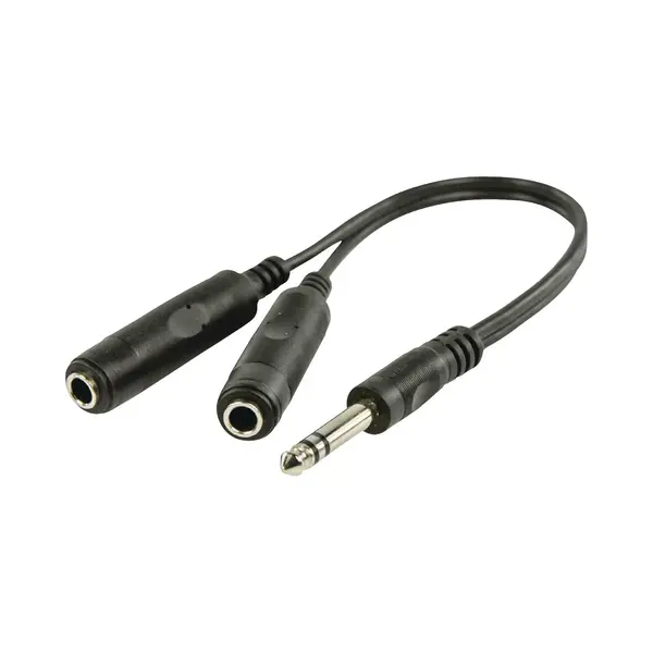 Transmedia 6, 35mm Jack (m) - 2x 6, 35mm Jack (v) Stereo Audio Splitter Kabel - 0, 20 Meter thumbnail