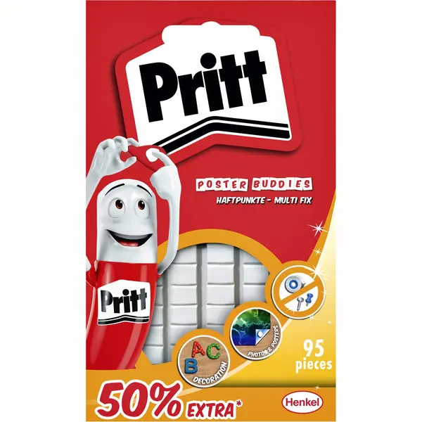 Poster Buddies Pritt Dubbelzijdige Kleefpads Voor Oa Posters Blister à 95 Stuks 50% Gratis | 24 Stuks thumbnail