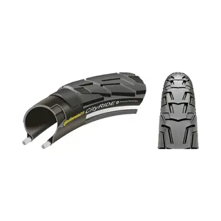 Continental Fahrrad Reifen Ride City//alle Größen, Ausführung, schwarz Reflex, Drahtreifen, Size, 42-622 (28×1, 60´´)