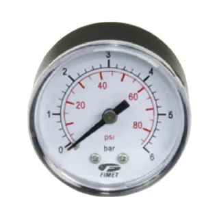 Profec Manometer 63 Mm Buitendraad 0 - 6 Bar Zwart Type Droog Achteraansluiting 1/4"