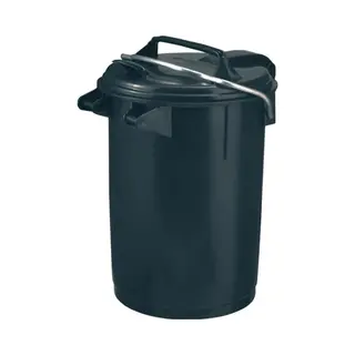 V-Part Kunststof Afvalemmer 35 Liter Grijs Met Beugel