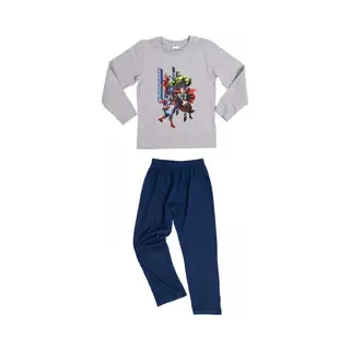Marvel Avengers Pyjama - Katoen - Grijs/blauw - Maat 110/116