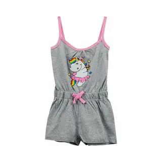 Pummel Einhorn - Chubby Unicorn - Eenhoorn - Jumpsuit - Grijs - Katoen - Maat 110/116