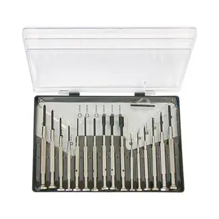 Magni, Polshorloge Accessoires, Heinz Hesse Horlogemaker Schroevendraaierset 16-delig, 1 Stuk, 490069, Zilver