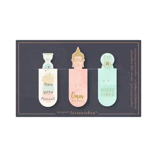 moses 3 Farbenfrohe Magnetlesezeichen Im Set | Maße, 5, 5 X 2, 1 Cm | Motiv, Omm For You | Mit Metallic-Veredelung