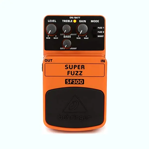 Behringer SF300 Super Fuzz Vintage Distortion Guitar Effects Pedal, 3-Mode Fuzz Face Style With Boost For Punk, Doom, Shoegaze & Rock, Peach Stompbox thumbnail