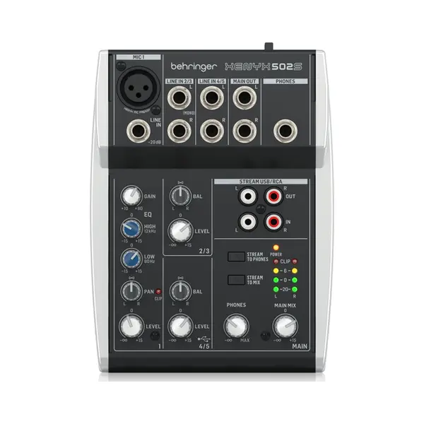 Behringer Xenyx 502S 2 kanalen Zwart, Zilver thumbnail