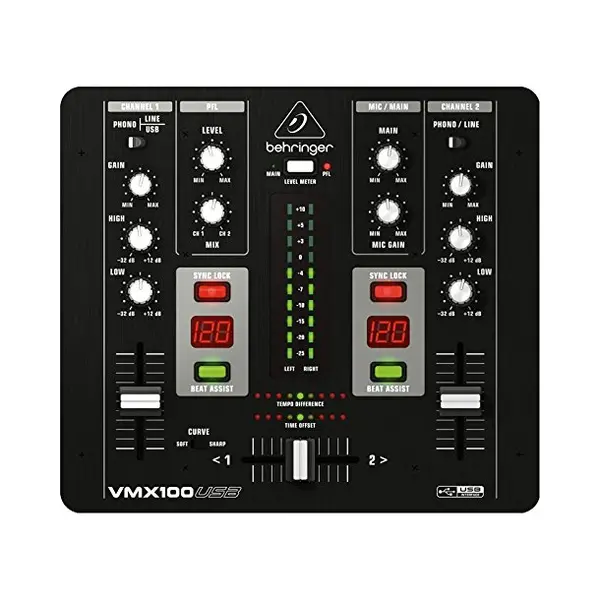 Behringer VMX100USB audio mixer 2 channels Black thumbnail