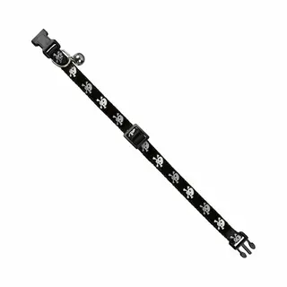 Nobby Skulls Cat Collar, Black