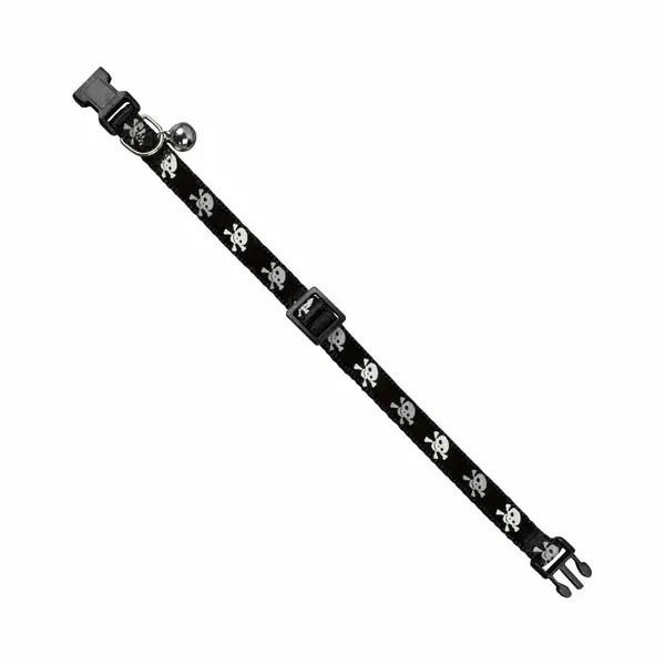 Vadigran Nobby Katzenhalsband Totenkopf Schwarz Halsband thumbnail