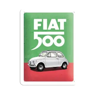 Nostalgic Art Fiat 500 decoratief plaat/bord voor binnen Metaal Meerkleurig