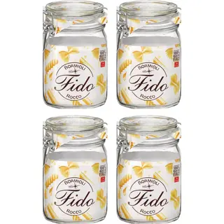 Bormioli Rocco Weckpotten Fido 11 X 11 Cm / 1 Liter - 4 Stuks