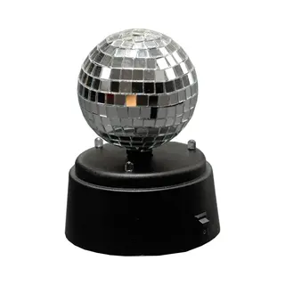 Disco Party Spiegel Licht/disco Bol - Zwart - Roterend - Multi Kleurige Led Verlichting