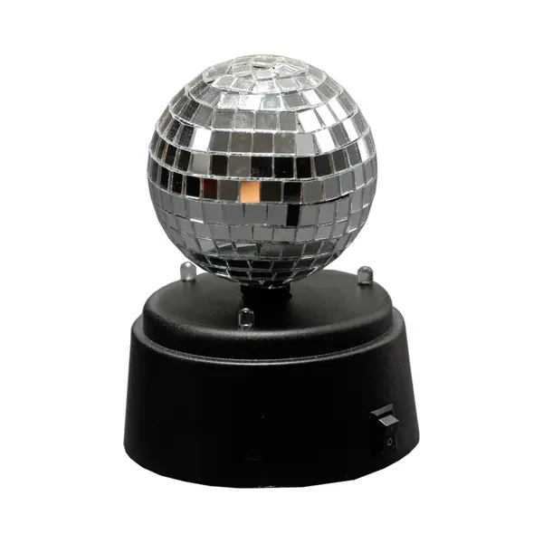 Disco Party Spiegel Licht/disco Bol - Zwart - Roterend - Multi Kleurige Led Verlichting thumbnail