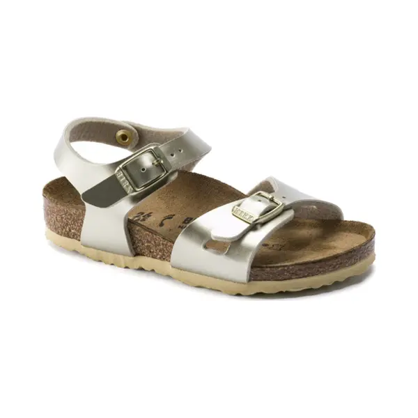 Birkenstock Rio Birko-flor Electric Metallic Gold Meisjes, Goud Electric Metallic Goud thumbnail