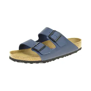 Birkenstock Arizona Men's Two Strap Style Birko Flor Sandals (Blue, Uk 12)
