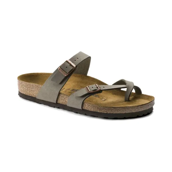 Birkenstock Mayari Birko-Flor Nubuk Normal Damen Pantolette Hausschuhe, Sandaletten, Mules, Pantoffeln, Slipper thumbnail