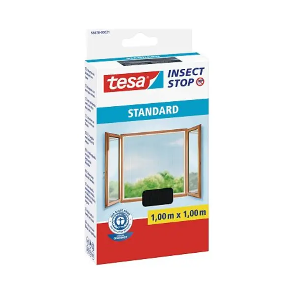 Tesa 55671-00021 Moskitonetz Fenster Schwarz thumbnail