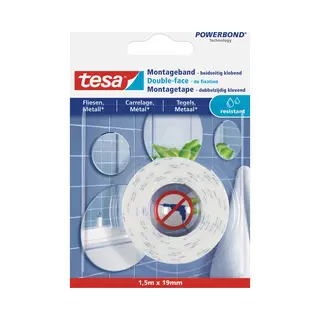 Tesa 77744-00000-00 Powerbond Mounting Tape For Tiles &amp; Metal 1.5m...