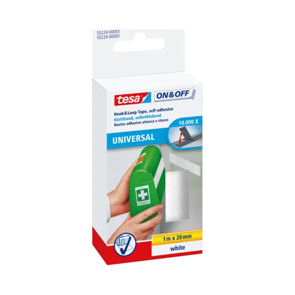 Tesa 55224-00003 klittenband Wit thumbnail