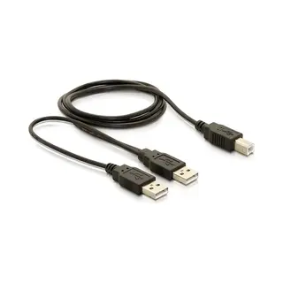 DeLOCK Usb-B/Usb-A Cable Usb-kabel 1 m Usb B Usb A Zwart