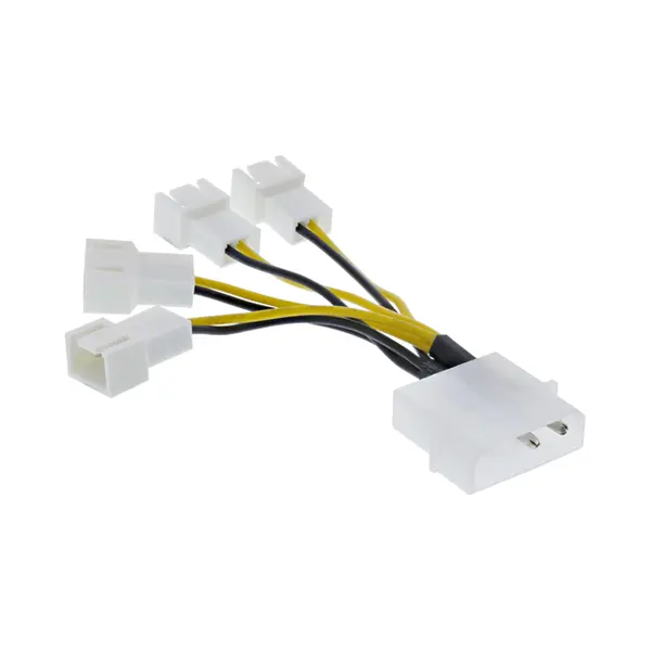 InLine Lüfter Adapterkabel, 4x Lüfter 3pol. an 13,34cm (5,25") thumbnail