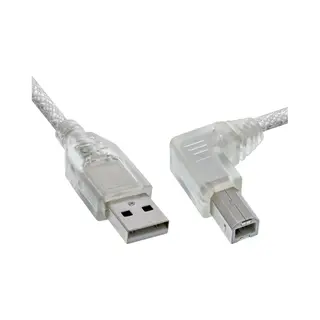 InLine 34517R Usb-kabel 0,5 m Usb A Usb B Transparant