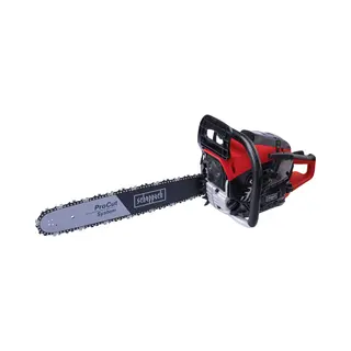 Scheppach PCS46 Petrol Chainsaw | 18" (45 Cm) ProCut Blade | 46cc 2-Stroke Engine | 22 M/s Cutting Speed | Anti-Kickback Safety Features