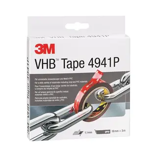 3M 7000072418 Vhb™ Adhesive Acrylic Foam Tape 4941P, 19mm X 3m, Grey