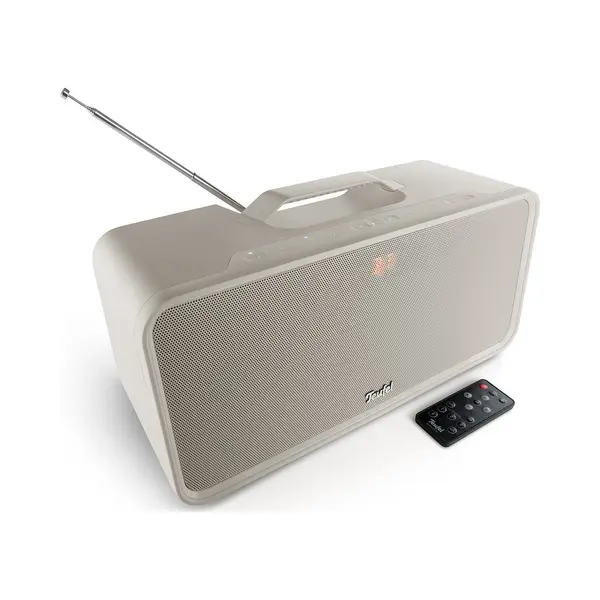 Teufel Boomster - Bluetooth Stereo Speaker Met Dab+ /Fm - Lange Speelduur - Spatwaterdicht IPX5 - Zandwit thumbnail