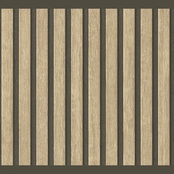 Lattenwand Behang | Industrieel - Beige Bruin Zwart - A.S. Création Elements 2 thumbnail