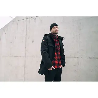 Brandit Bw Parka Flag, Farbe, Black, Größe, 58 / 4XL