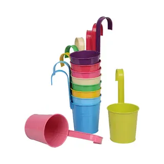 Unus® Hangbloempot Set Van 10 Met Afneembare Hengel 10cm Multicolor