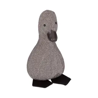 Deurstopper Gans - 27 X 15, 5 X 18 Cm - Stof - Zwaar - Zandzak - Knuffel - Bruin