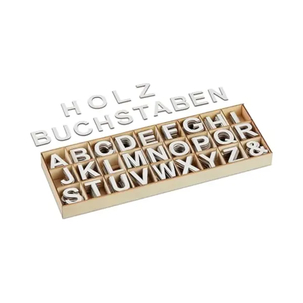 Relaxdays Deko-Buchstaben Holzbuchstaben Set 324 Tlg. thumbnail