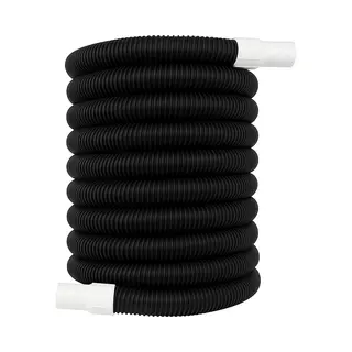 Relaxdays Poolschlauch, 32 Mm Spiralschlauch, 10 Meter Lang, Wasserschlauch Für Pool & Garten, Kunststoff, Schwarz/weiß
