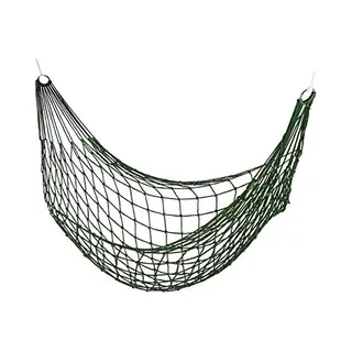 Netzhängemmatte, Garten Hängematte Für 1 Person, Camping, Leicht, In- & Outdoor, Zur Aufbewarung, Dunkelgrün - Relaxdays