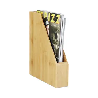 Relaxdays Standing Bamboo File Holder