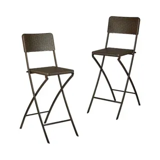 Relaxdays Set of 2 Bastian Folding Bar Stools